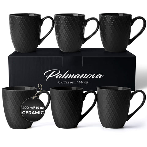 Skodelice za kavo, Palmanova črna (6x400 ml)