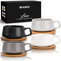 Skodelice za kavo, Luxe sivo-črna (4x320 ml)