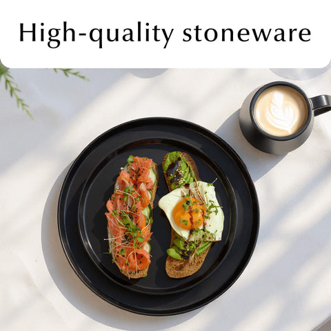 Krožniki Luxe črna veliki set (4x26 cm)