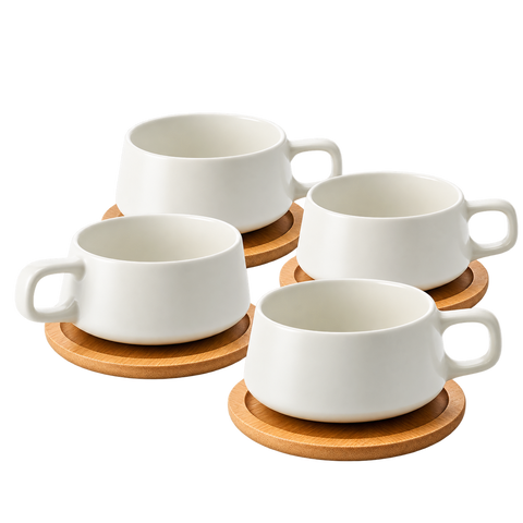 Skodelice za kavo, Luxe bela (4x320 ml)