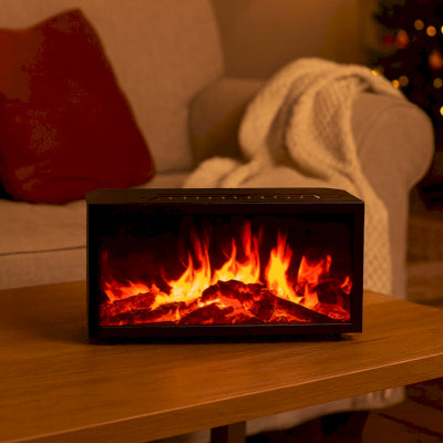 Difuzor vlažilec zraka, učinek plamena in zvok ptic, USB, menja barve