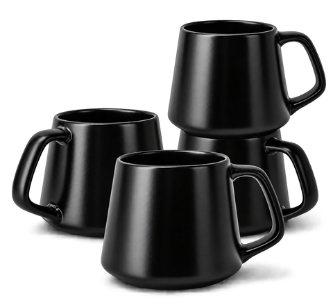 Skodelice za kavo, Luxe črna (4x420 ml)